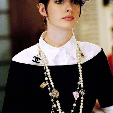 chanel necklace anne hathaway devil wears prada|Chanel in the devil Prada.